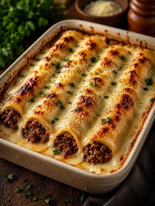Cannellonis au Bœuf et Béchamel