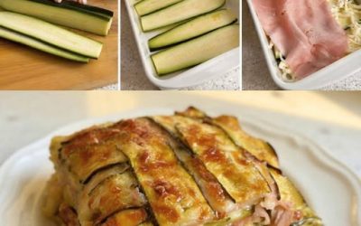Lasagnes de Courgettes au Jambon & Mozzarella