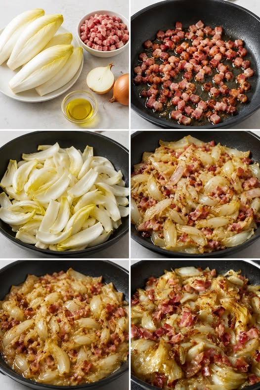 Endives Braisées aux Lardons : Une Recette Traditionnelle Pleine de Saveurs