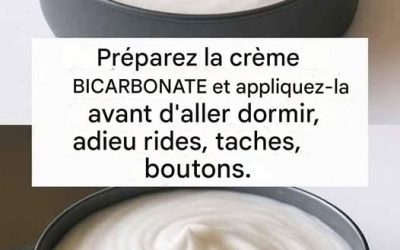 Prépare ta crème au bicarbonate avant de dormir : adieu rides, taches, boutons