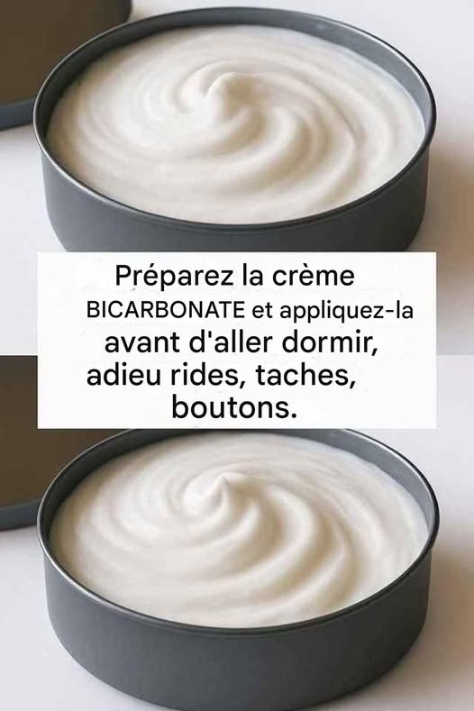 Prépare ta crème au bicarbonate avant de dormir : adieu rides, taches, boutons