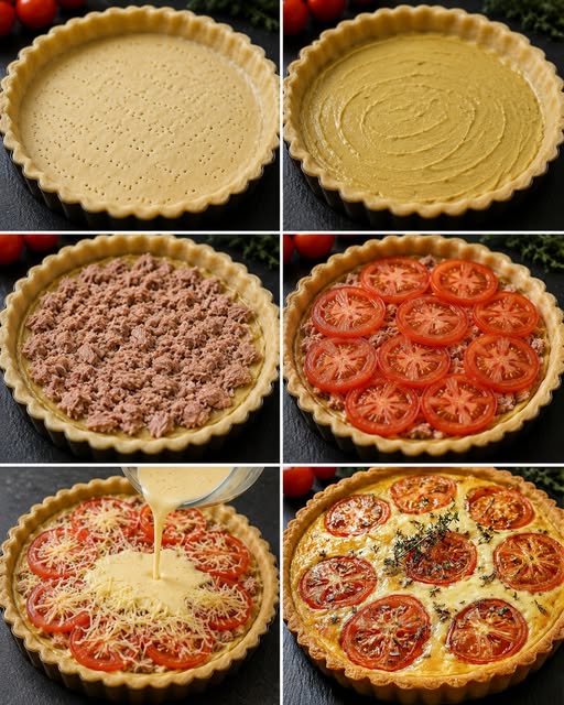 Tarte au Thon, Tomate et Moutarde