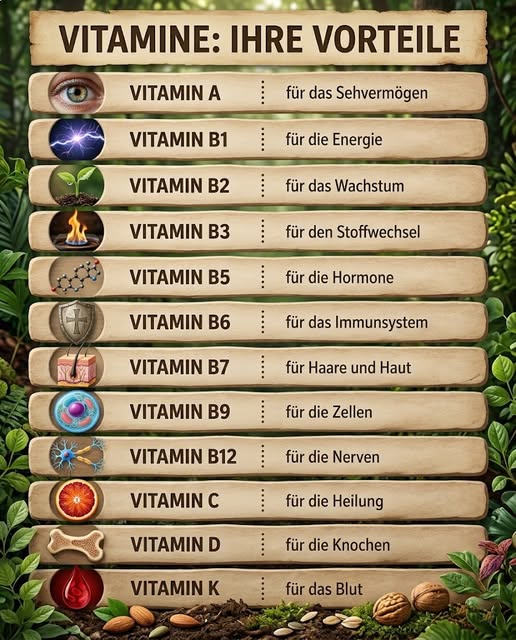 Vitamine und ihre Aufgaben im Körper