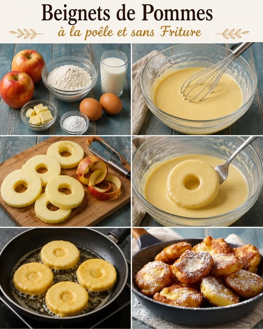 Beignets de Pommes à la poêle et sans Friture