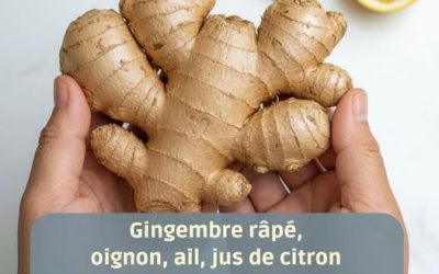 Mélange de gingembre, ail, oignon et citron : nettoie ton corps et tes poumons.