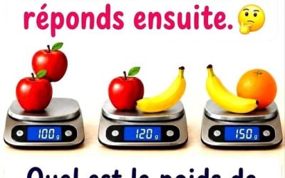 🍊 Défi du jour : Quel est le poids de l’orange ? Clic le lien pour réponse