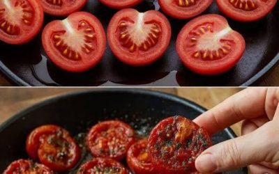 Je ne les fais plus cuire au four : depuis que je les fais comme ça à la poêle, les tomates rôties disparaissent en un éclair.