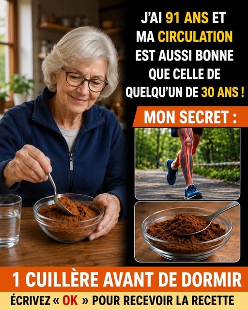 SENIORS : Mangez ceci avant de vous coucher pour favoriser une bonne circulation sanguine et soutenir le confort de vos jambes et de vos pieds. 👇✨ Je vous offre la recette, et vous pouvez nous laisser un « OK » pour nous montrer que vous recevez bien nos publications. 😊 📌 RECETTE DANS LE PREMIER COMMENTAIRE 👇💚