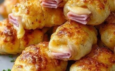 Bouchées de pâte feuilletée au jambon et au fromage – Croustillantes et fondantes