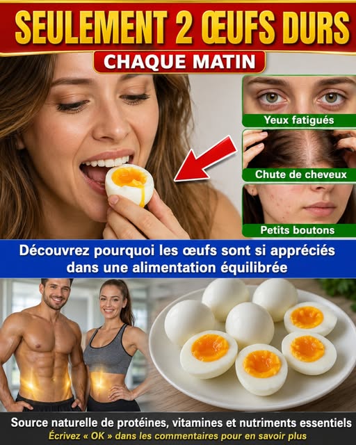 Les bienfaits incroyables de manger 2 œufs durs chaque matin