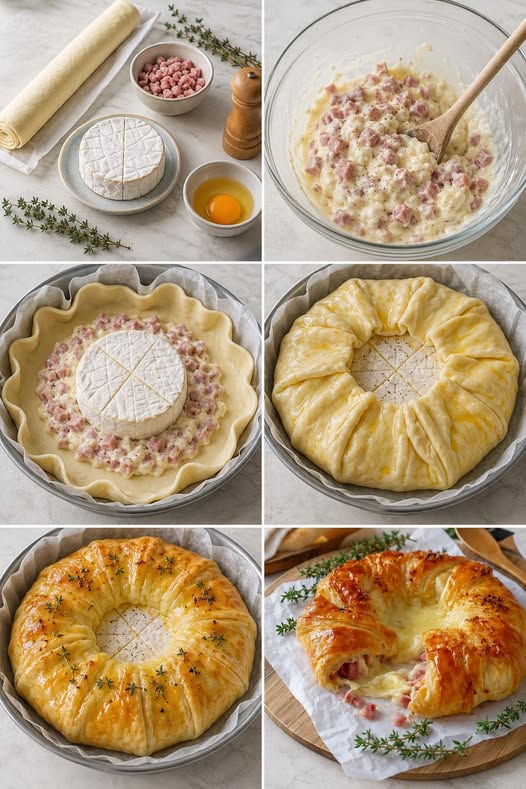 Couronne Feuilletée au Camembert et Lardons