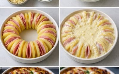 Gratin de Pommes de Terre au Jambon et Fromage Fondant