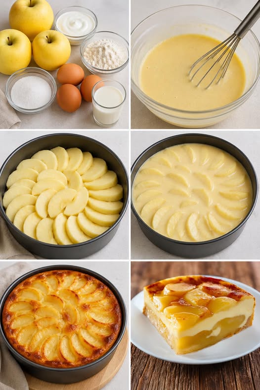 Gâteau Fondant aux Pommes et à la Crème : Un Dessert Simple et Irrésistible