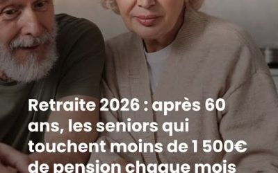 Retraite 2026 : après 60 ans, les seniors qui touchent moins de 1 500€ de pension chaque mois ont le droit à ces 4 aides de l’Etat