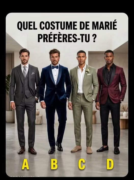 Quel costume de marié préférez-vous ? Découvrez celui qui correspond le mieux à votre personnalité Clic le lien 🔗 pour réponse