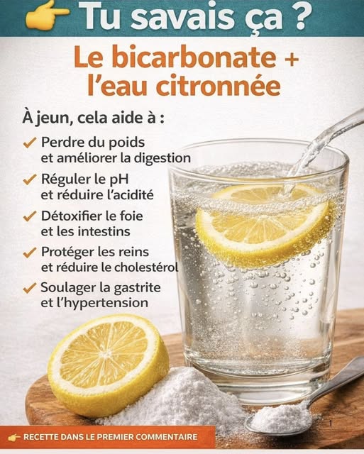 La Solution Naturelle pour Rééquilibrer Votre Santé : L’Eau Citronnée au Bicarbonate