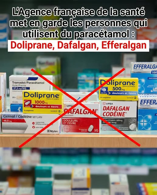 L’Agence française de la santé met en garde les personnes qui utilisent du paracétamol : Doliprane, Dafalgan, Efferalgan