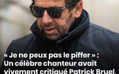 « Je ne peux pas le piffer » : Un célébre chanteur avait vivement critiqué Patrick Bruel, dénonçant un comportement qu’il jugeait « abject » envers une jeune fille