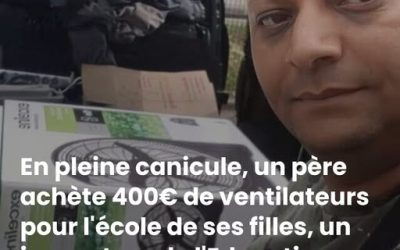 En pleine canicule, un père achète 400€ de ventilateurs pour l’école de ses filles, un inspecteur de l’Education nationale les interdit aussitôt