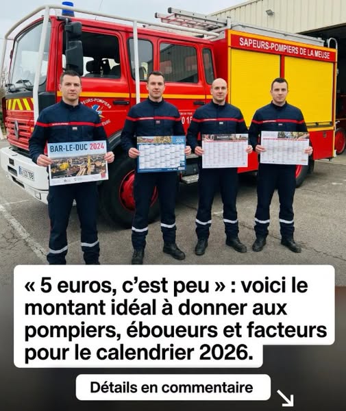 Éboueurs, facteurs, pompiers : voici le montant idéal à glisser dans leur calendrier en 2026