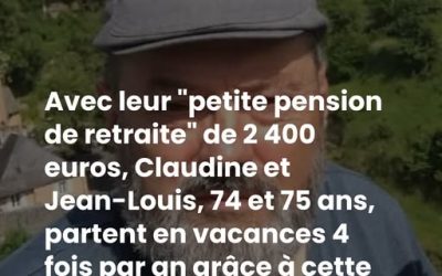 Avec leur “petite pension de retraite” de 2 400 euros, Claudine et Jean-Louis, 74 et 75 ans, partent en vacances 4 fois par an grâce à cette plateforme de gardiennage