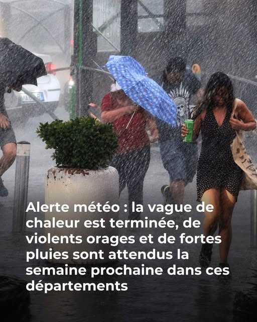 ☔️ Violents orages et fortes pluies prévus la semaine prochaine dans plusieurs départements…😳⚡👇Voir plus